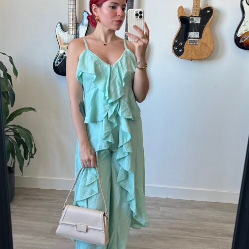 Conjunto Pantalón y Blusa Tirantes con Vuelos