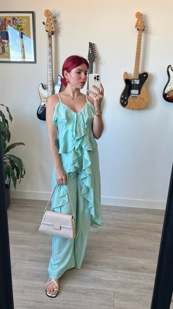 Conjunto Pantalón y Blusa Tirantes con Vuelos