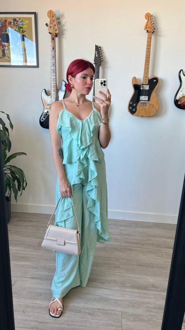 Conjunto Pantalón y Blusa Tirantes con Vuelos