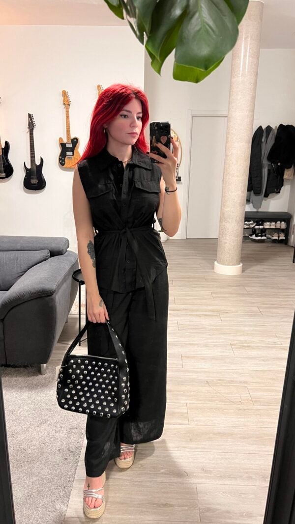 Conjunto Pantalón y Blusa Chaleco Larga