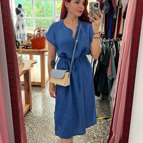 Vestido Fruncido en la Cintura