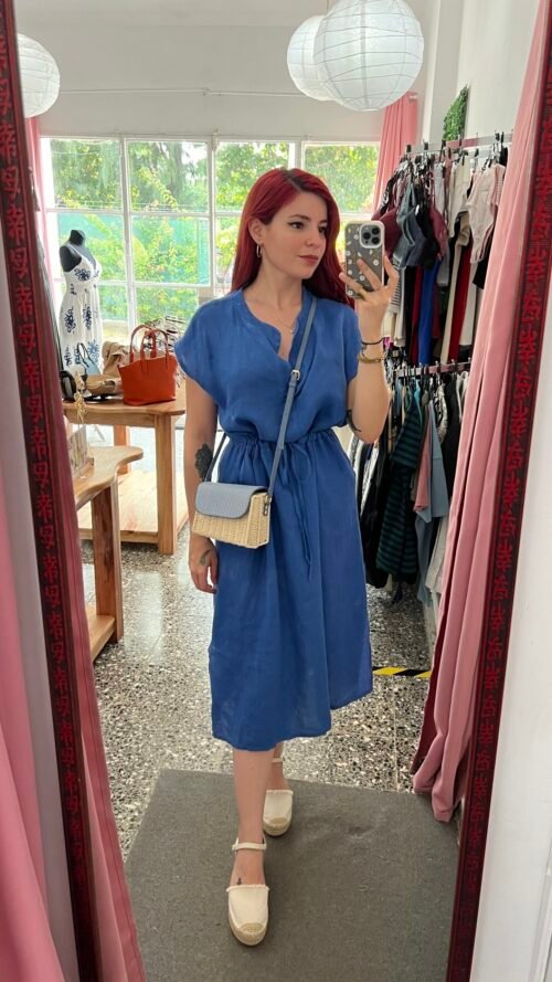 Vestido Fruncido en la Cintura