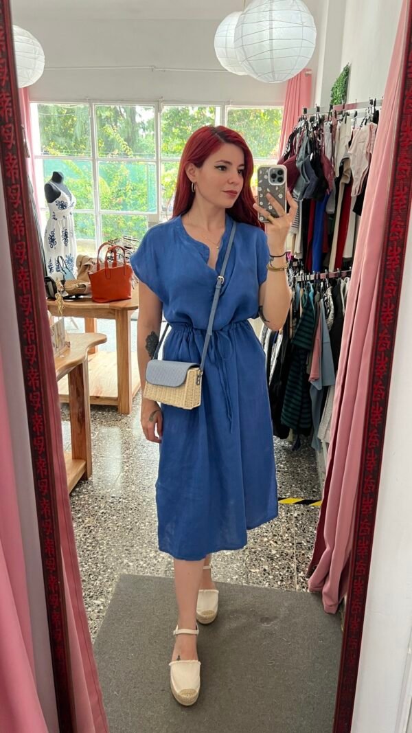 Vestido Fruncido en la Cintura