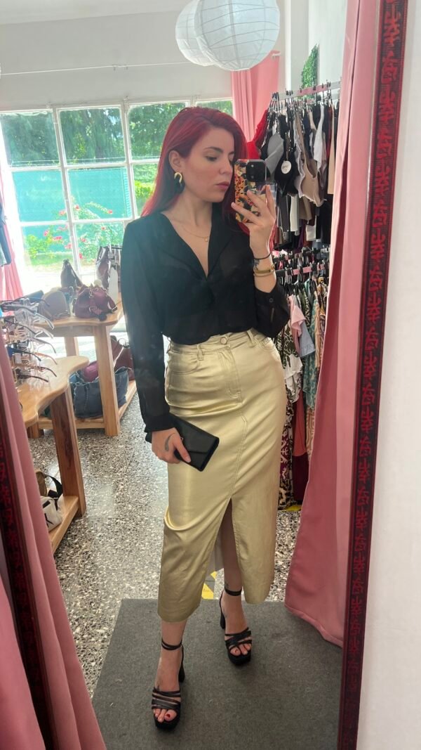 Saya Larga Polipiel Metalizada