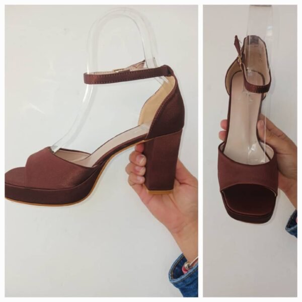 Tacón Cuadrado Chocolate