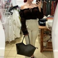 Blusa Crop Hombros al Aire