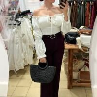 Blusa Crop Hombros al Aire