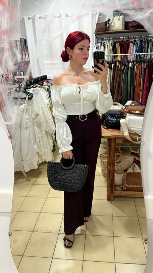 Blusa Crop Hombros al Aire