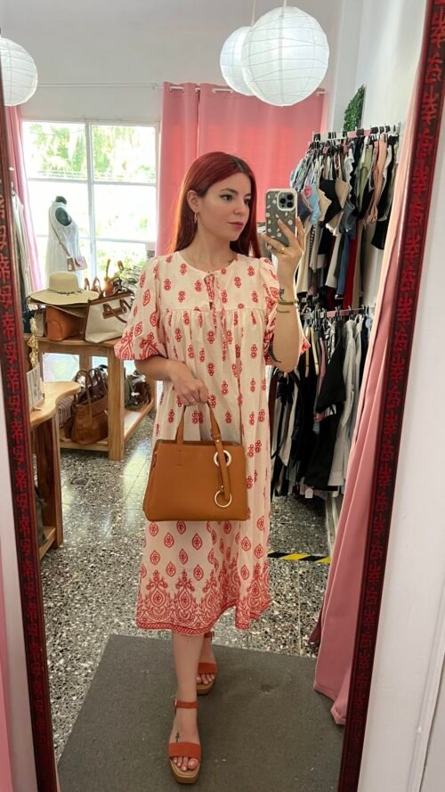 Vestido Lazo en el Escote