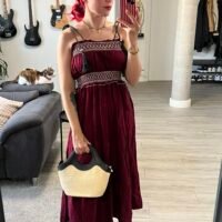 Vestido Tirantes Avispero Cintura y Escote