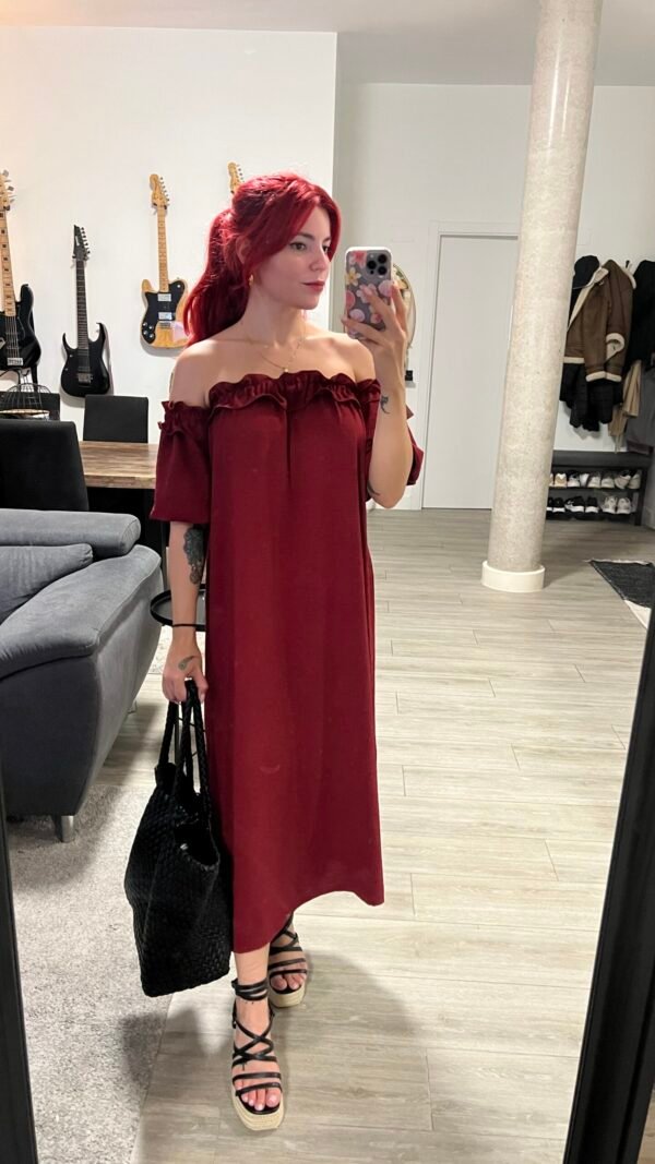 Vestido Largo Hombros Afuera