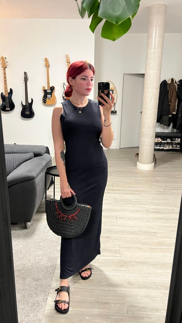 Vestido largo Estrecho Cuello Alto