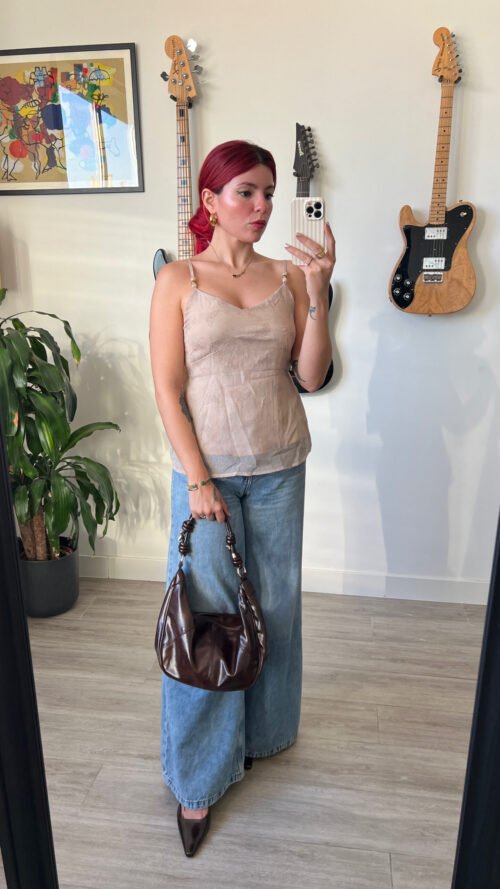 Top de Tirantes Estampado de Mariposas