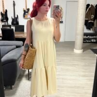 Vestido Largo Color Entero Can Can