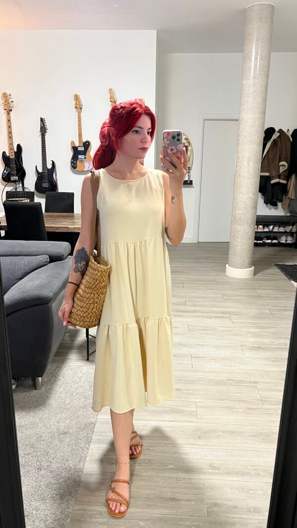 Vestido Largo Color Entero Can Can