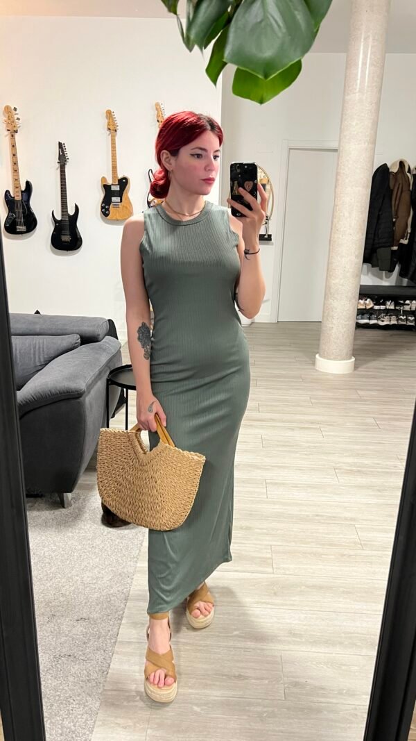 Vestido largo Estrecho Cuello Alto