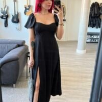 Vestido Mangas Globo