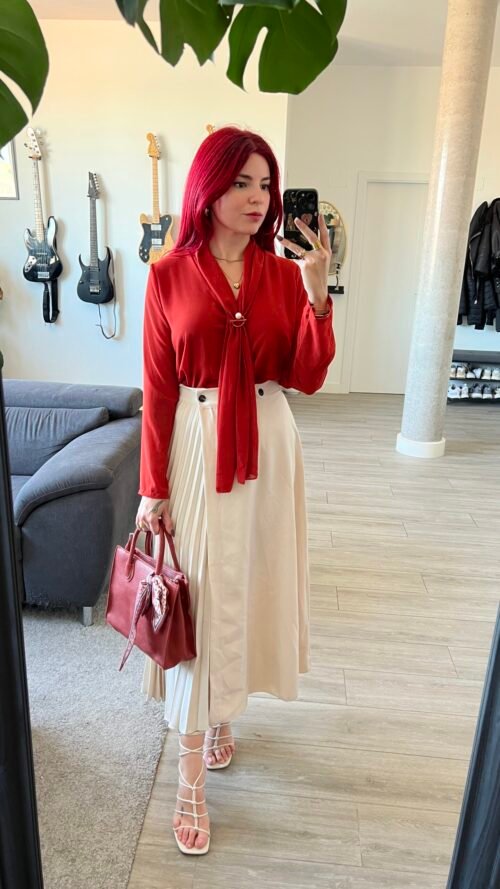 Blusa de Vestir Yoryet con Prendedor