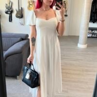 Vestido Mangas Globo