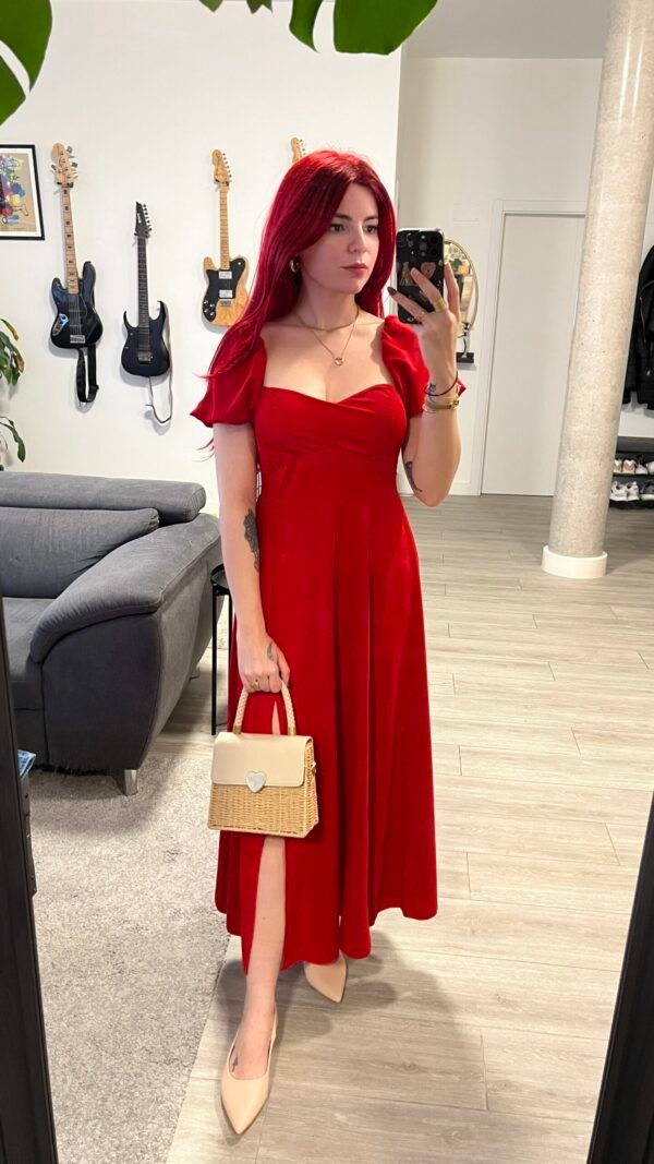 Vestido Mangas Globo