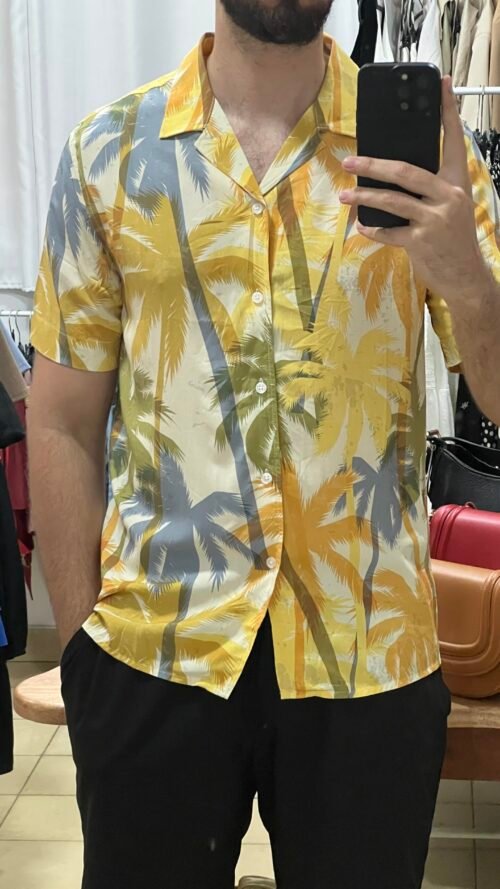 IMG_2782 Camisa con Estampado Palmeras