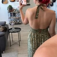 Vestido Indio Atado al Cuello Espalda Afuera