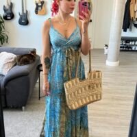 Vestido Tirantes Indio Estampado Elástico