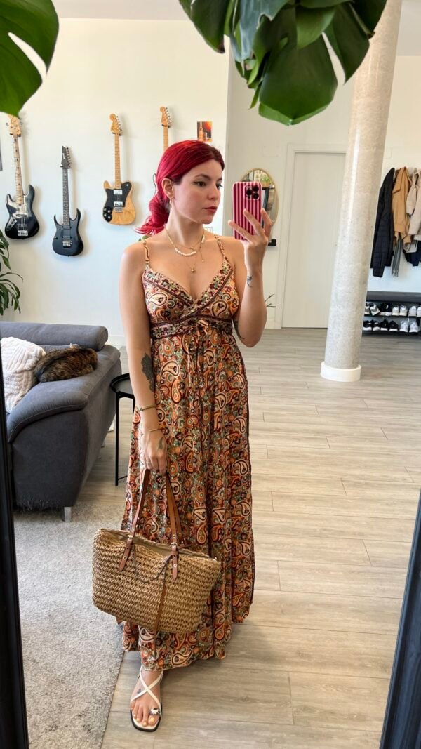 Vestido Tirantes Indio Estampado Elástico