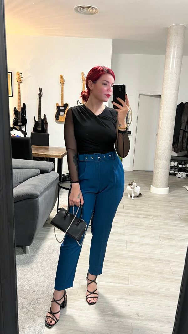 Body de Tul con Drapeado