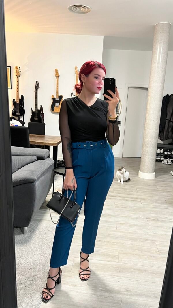 Body de Tul con Drapeado