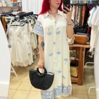 Vestido Bordado Palmas