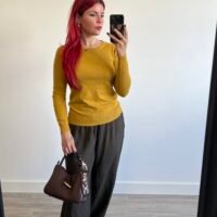 Pantalón Bombacho Color Entero