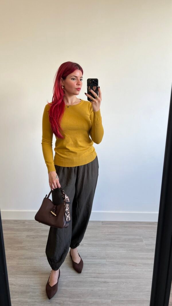 Pantalón Bombacho Color Entero