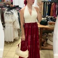 Vestido Largo con Blusa Tejida