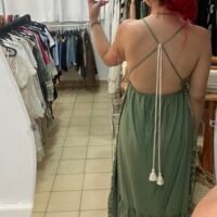 Vestido Indio Tirantes Pompones y Lentejuelas