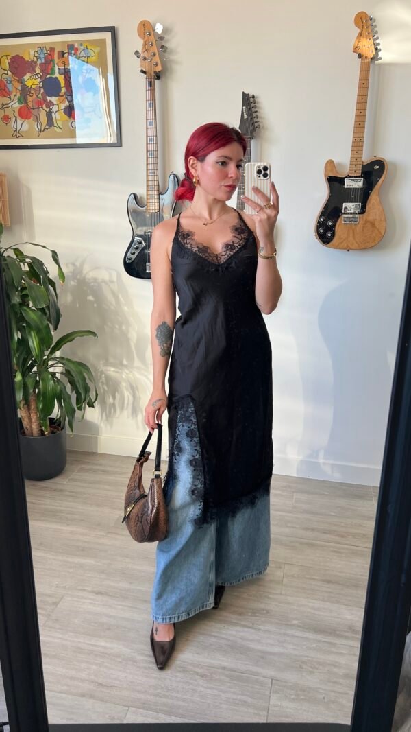 Vestido Largo Lencero Abertura en la Pierna