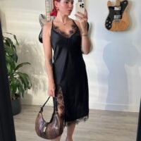 Vestido Largo Lencero Abertura en la Pierna