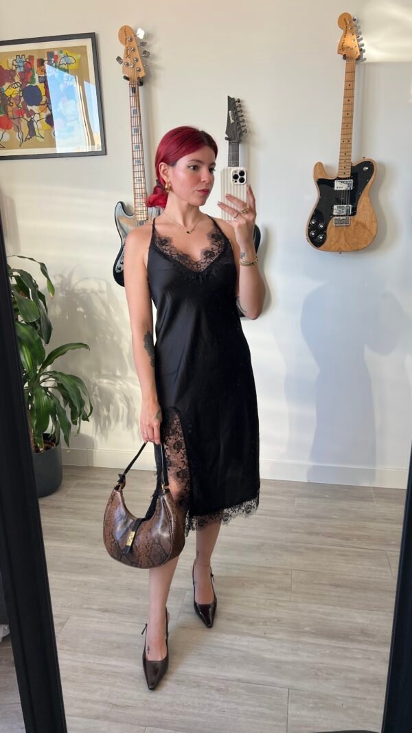 Vestido Largo Lencero Abertura en la Pierna