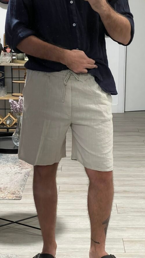Short de Lino Beige