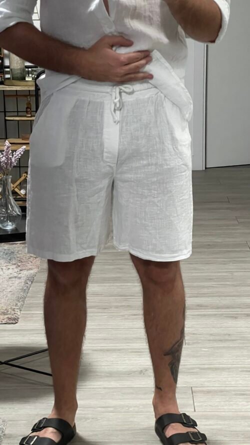 Short de Lino Blanco