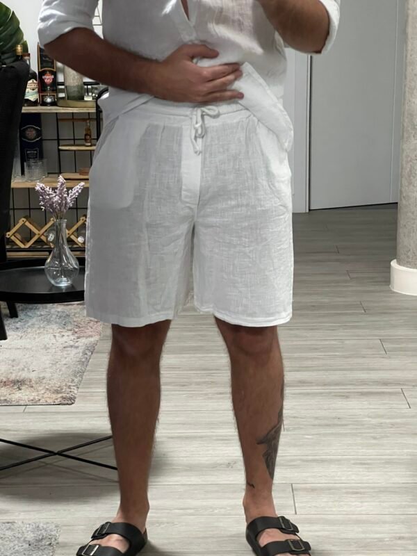 Short de Lino Blanco