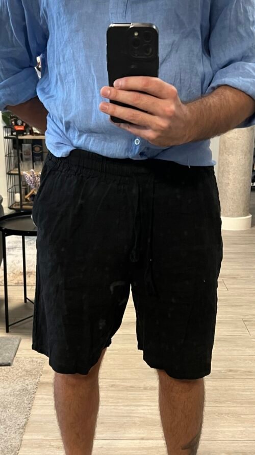 Short de Lino Negro
