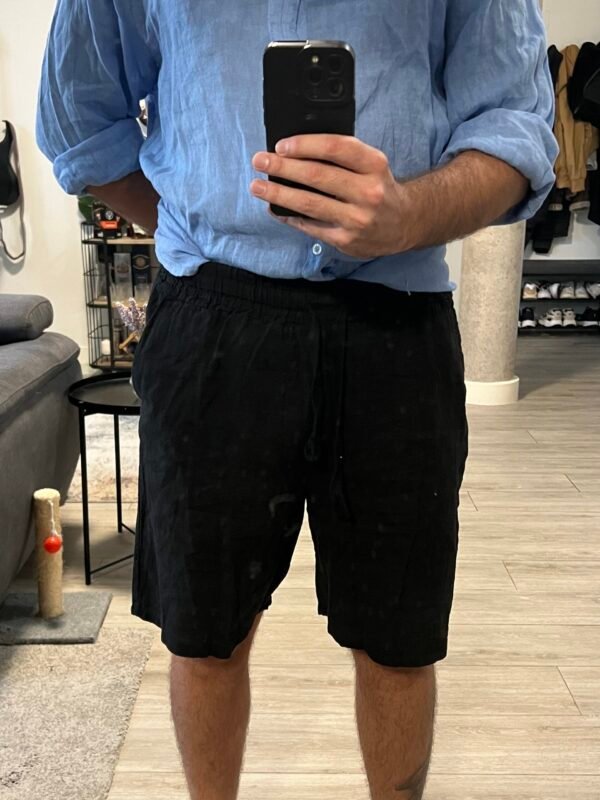 Short de Lino Negro