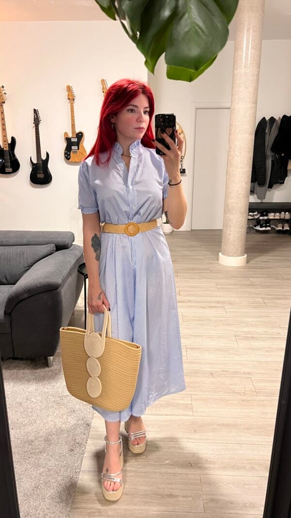 Camisero de Rayas Cinto de Rafia