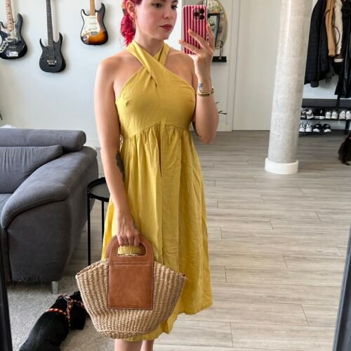 IMG_9725 Vestido Cogidos al Cuello Atado Detrás