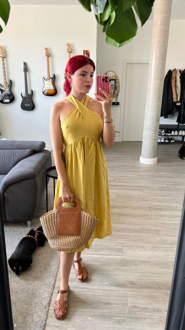 Vestido Cogidos al Cuello Atado Detrás