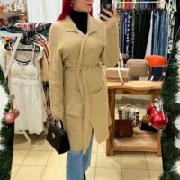 Cárdigan Bolsillos y Banda en la Cintura