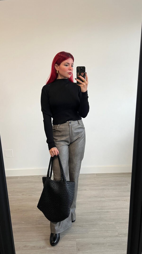 Pantalón de Polipiel Pata Ancha