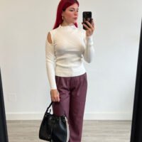 Pantalón de Polipiel Pata Ancha