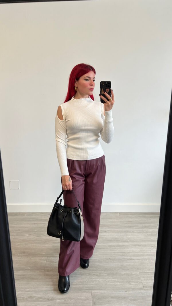 Pantalón de Polipiel Pata Ancha